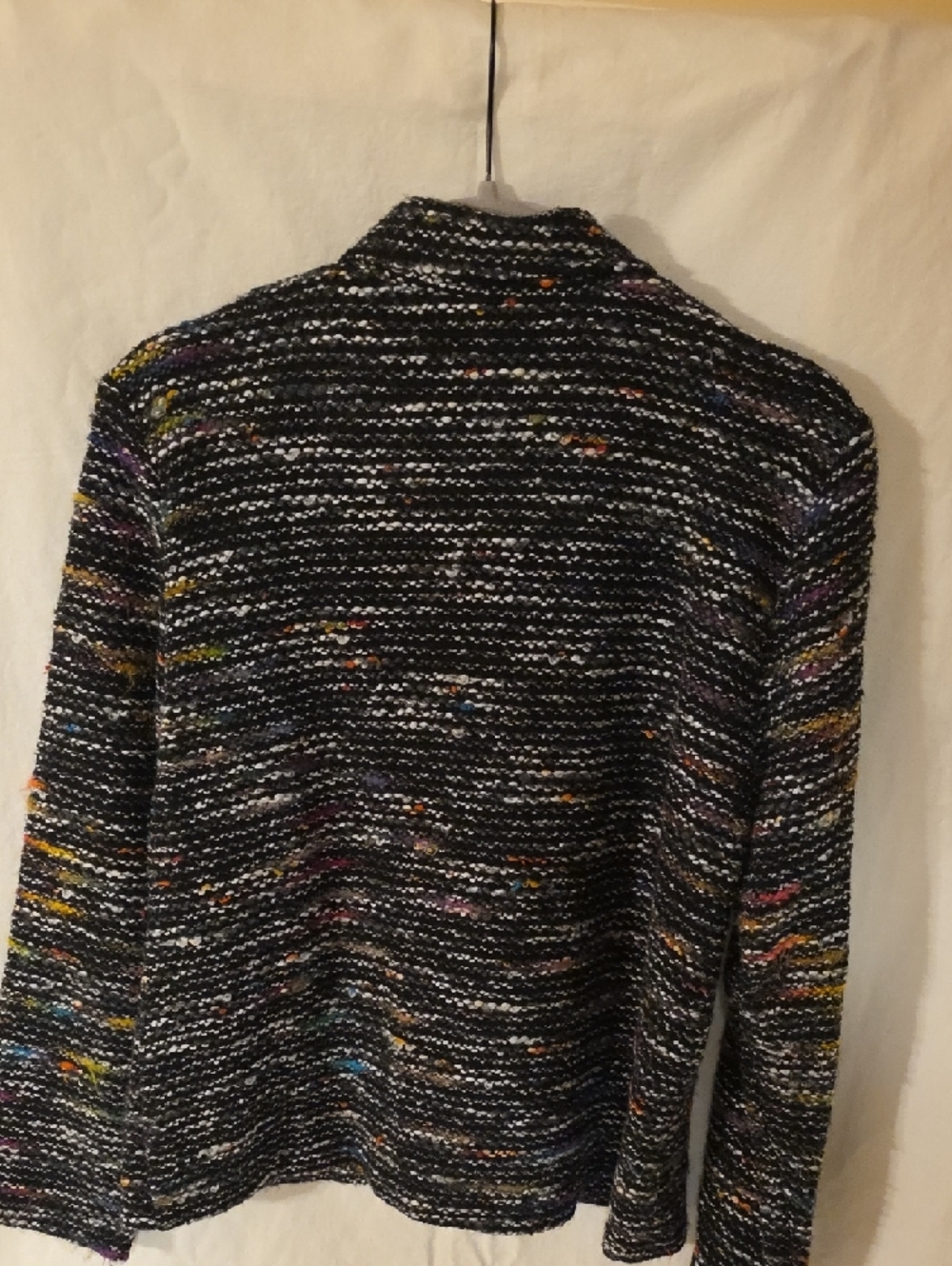 Coldwater Creek Black Multicolor Knit Button-Down Jacket - Picture 9 of 9